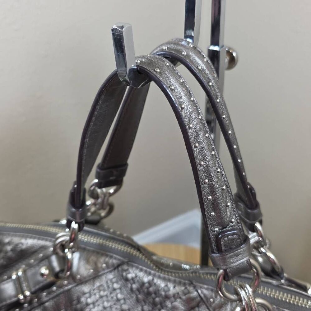 Coach Madison Woven Leather Sophia Satchel - Picture 7 of 16